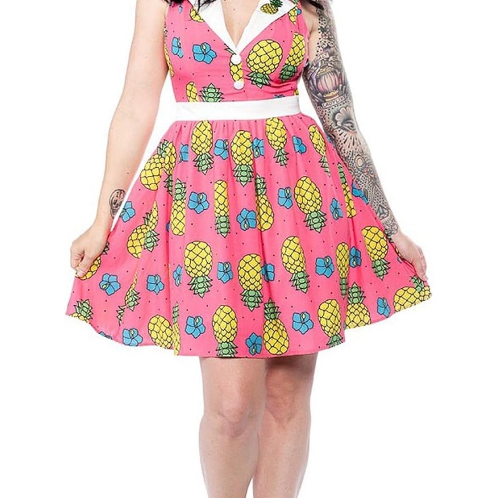 Sourpuss Pink Pineapple Dress